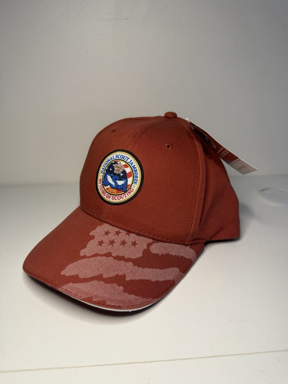 Boy Scouts of America Hat Men Red 2010 National Scout Jamboree 100 Years NWT